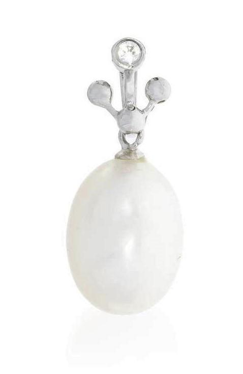 Ciondolo perla a goccia in oro bianco ACP 001 AMBROSIA|bonini-gioielli