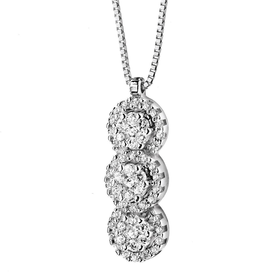 Collana diamanti trilogy Rose di Diamanti GLB 760 COMETE|bonini-gioielli