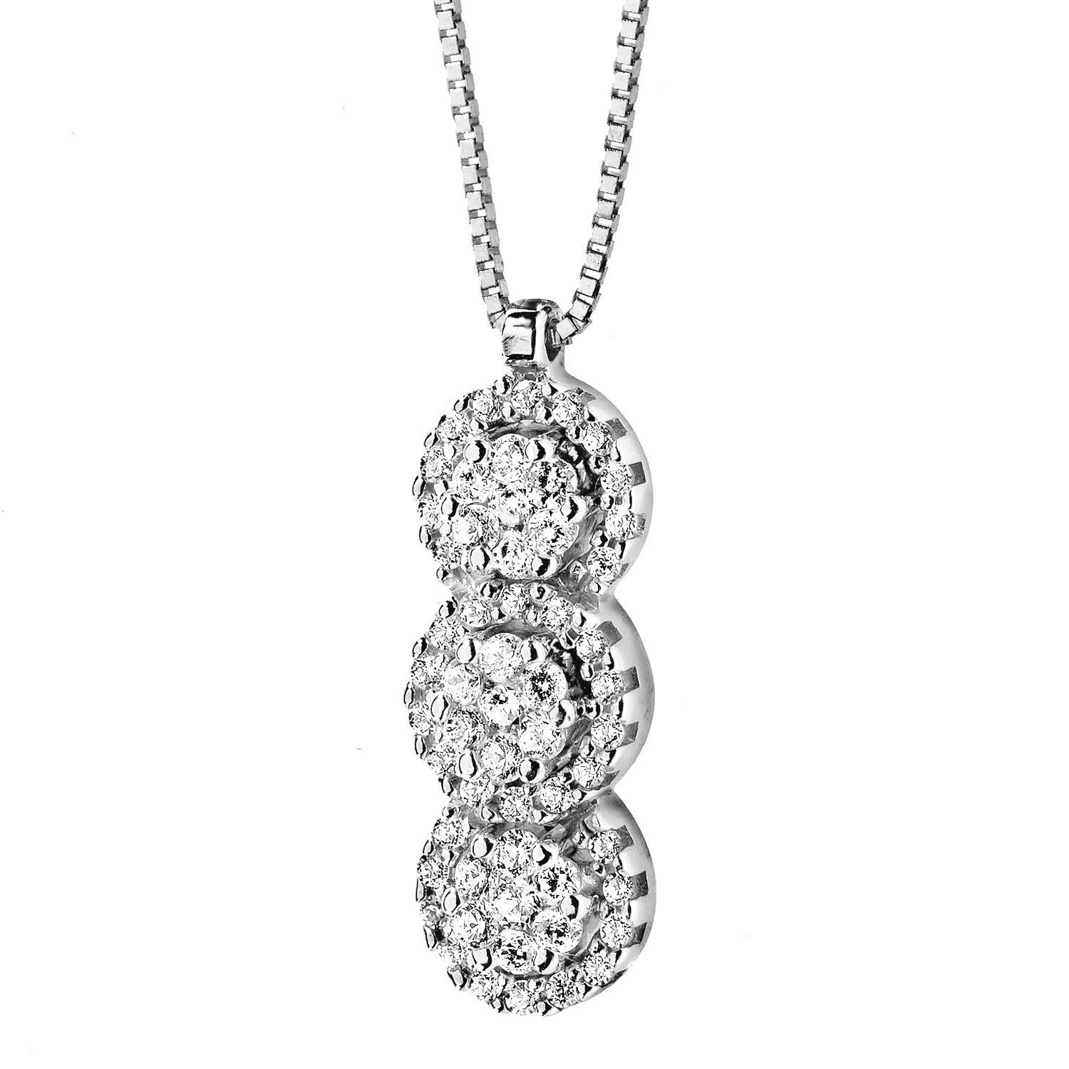 Collana diamanti trilogy Rose di Diamanti GLB 760 COMETE|bonini-gioielli