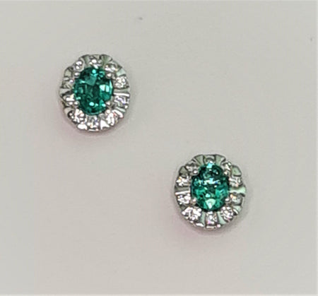 Orecchini smeraldi e diamanti in oro bianco SALVINI|bonini-gioielli