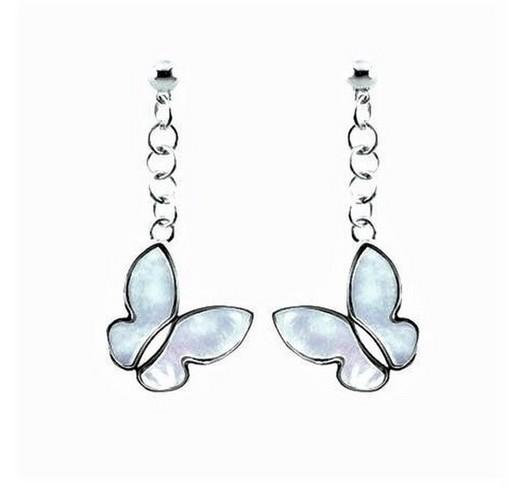 Orecchini SALVINI farfalle pendenti argento madreperla|bonini-gioielli