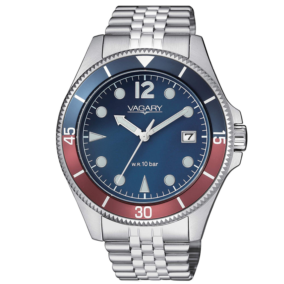 orologio VAGARY uomo Quartz Aqua39 solo tempo VD5-015-73 - bonini-gioielli
