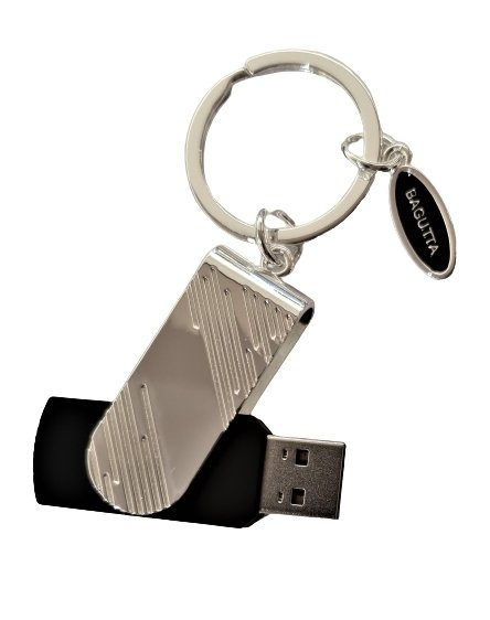 Portachiavi uomo BAGUTTA argentato con chiave USB16GB|bonini-gioielli