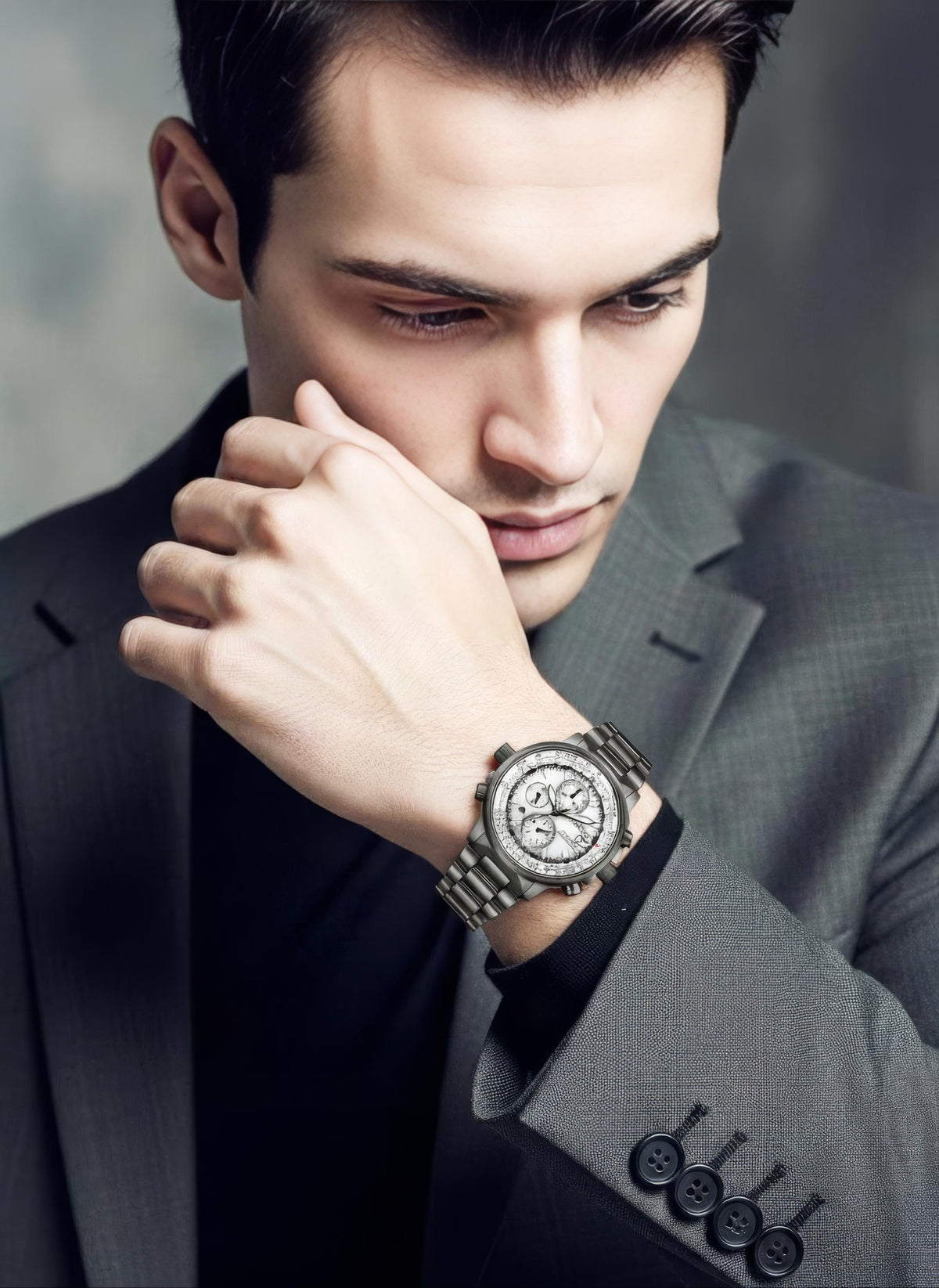 CITIZEN Radiocontrollato Crono Pilot Acciaio grey AT8304-57A|bonini-gioielli