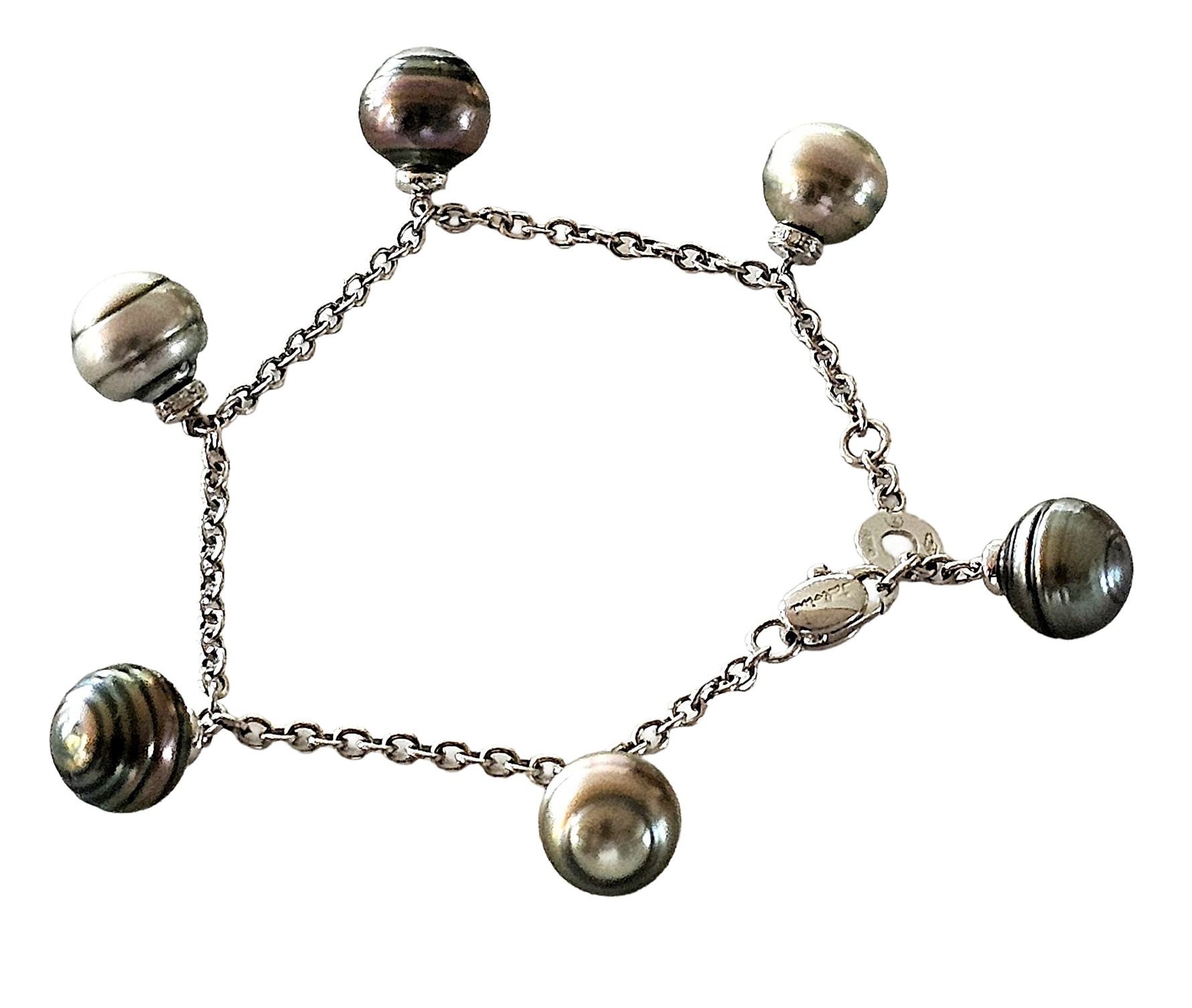 Bracciale Salvini Mambo oro bianco e perle Tahiti|bonini-gioielli