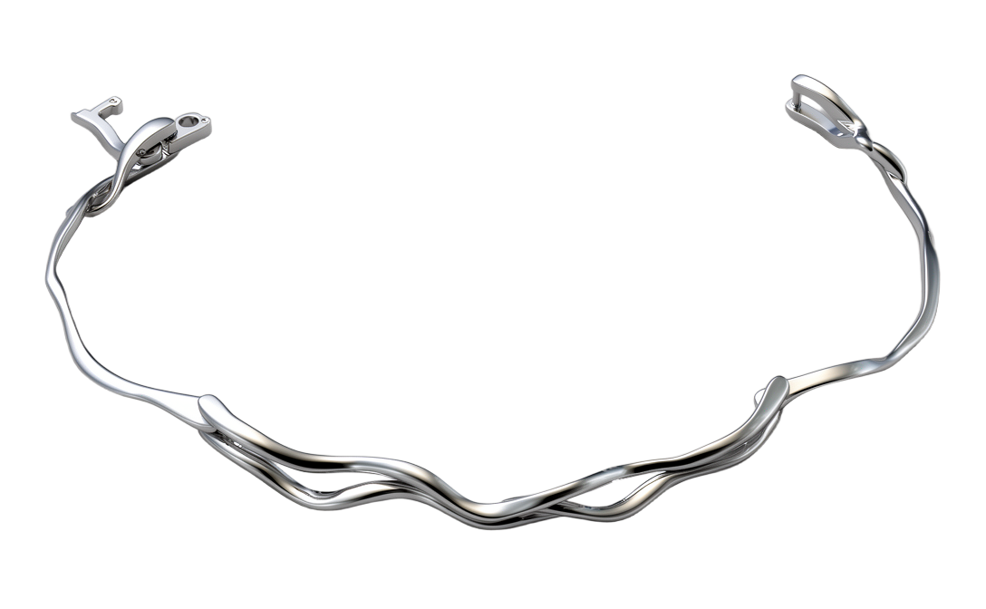 Bracciale donna oro bianco semirigido UNOAERRE|bonini-gioielli