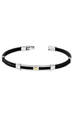 Bracciale uomo rigido acciaio blu e oro|bonini-gioielli