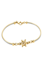 Bracciale Uomo Oro Giallo, acciaio con timone UNOAERRE|bonini-gioielli