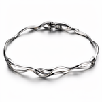 Bracciale donna oro bianco semirigido UNOAERRE|bonini-gioielli