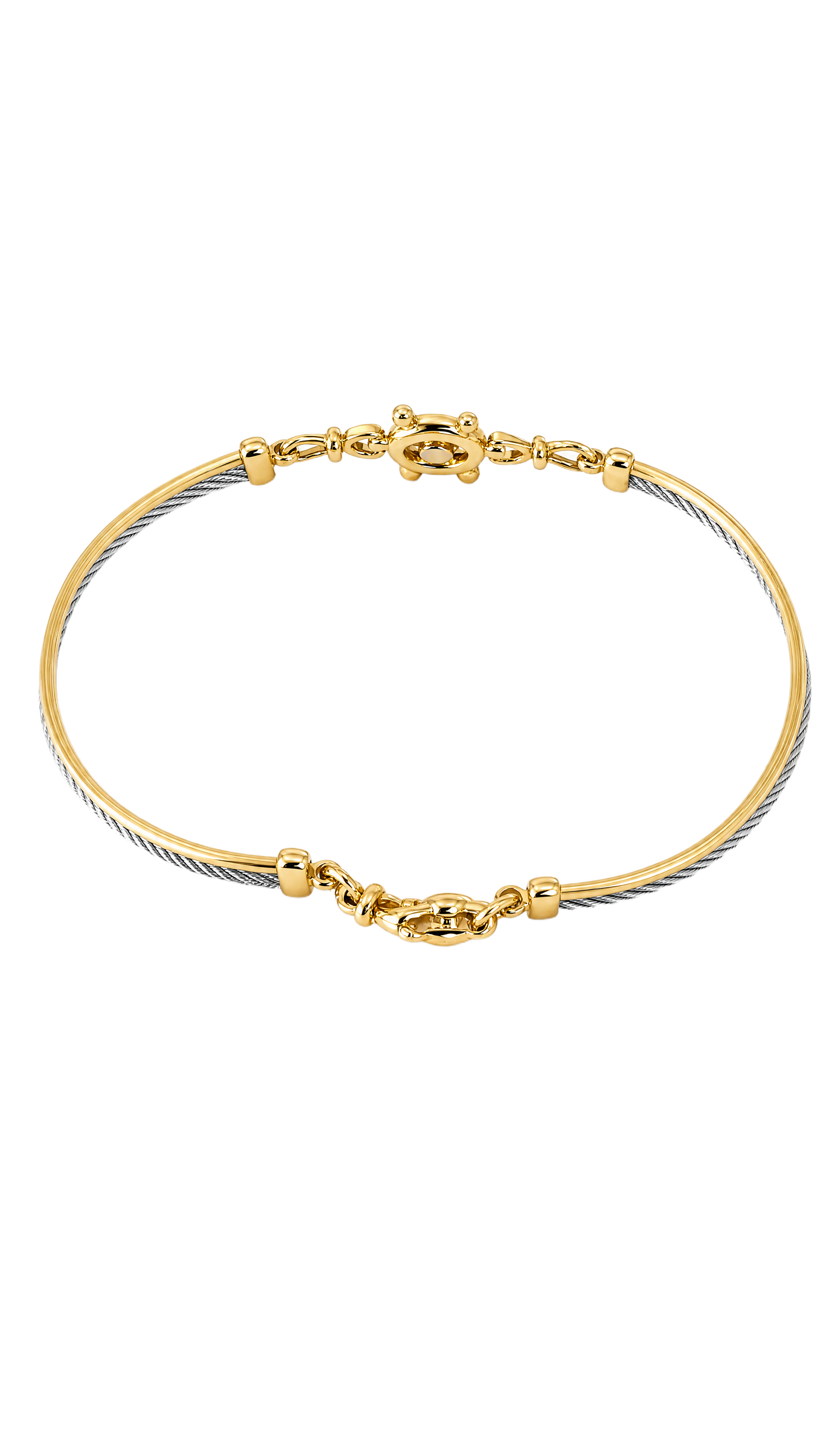 Bracciale Uomo Oro Giallo, acciaio con timone UNOAERRE|bonini-gioielli