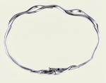 Bracciale donna oro bianco semirigido UNOAERRE|bnini-gioielli