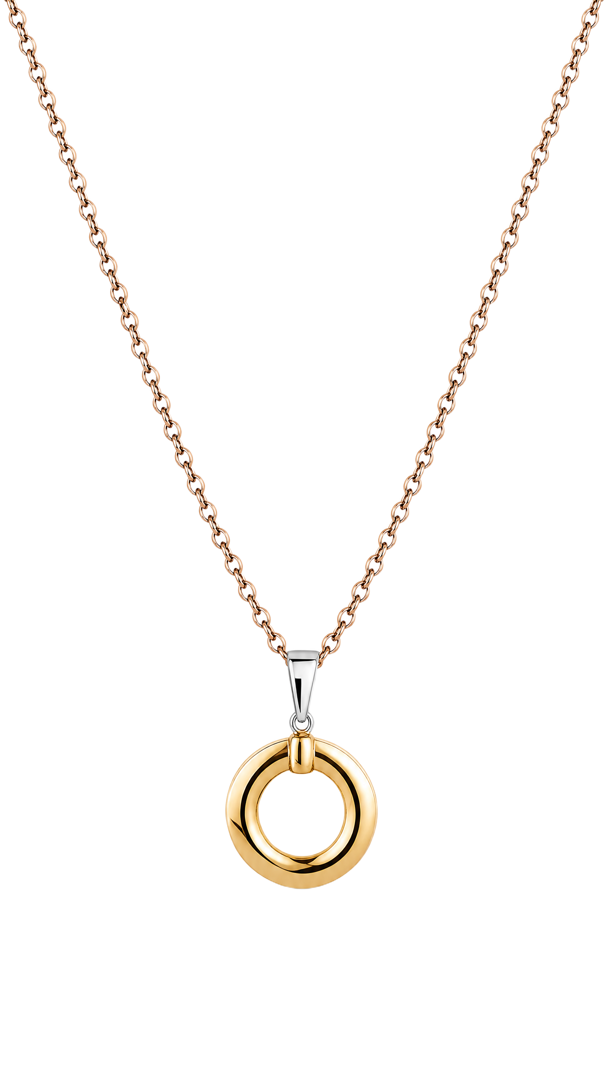 Collana con ciondolo Oro Rosé e Bianco 375/1000 UNOAERRE|bonini-gioielli