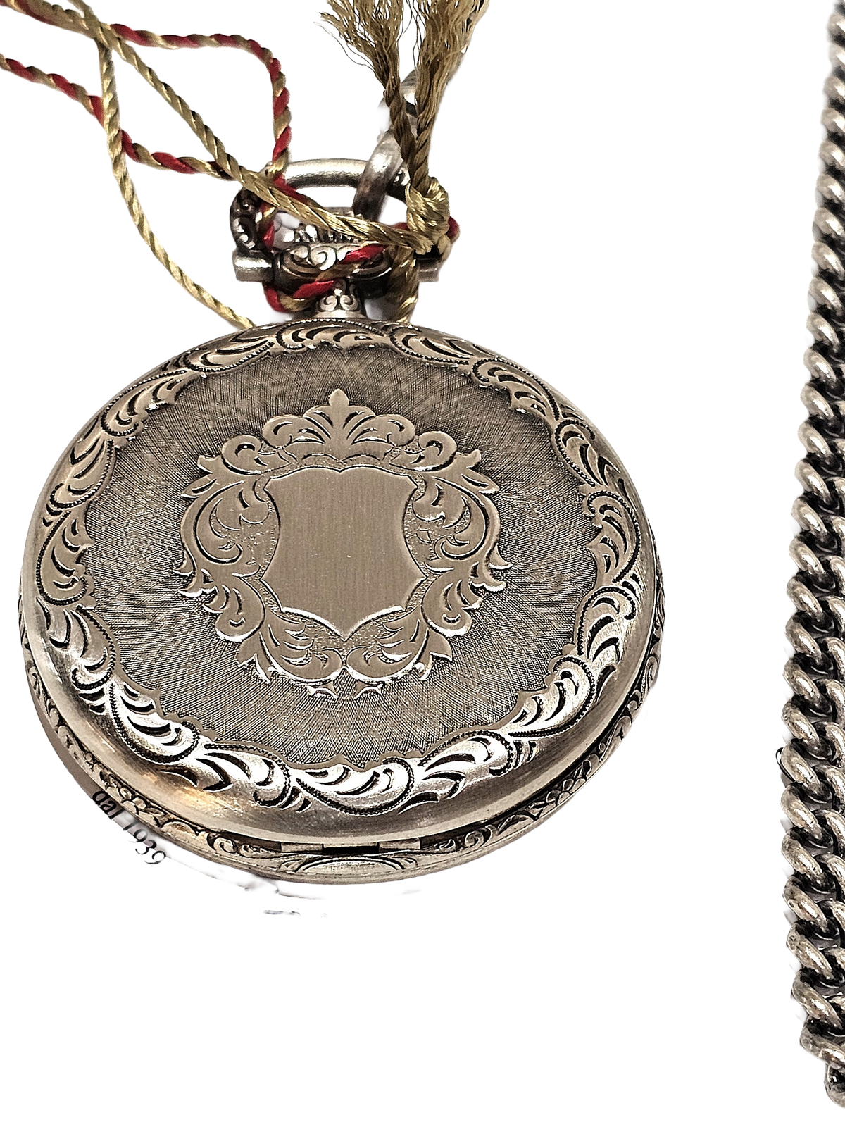 Orologio da tasca meccanico acciaio PERSEO con catena|bonini-gioielli