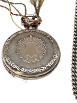 Orologio da tasca meccanico acciaio PERSEO con catena|bonini-gioielli
