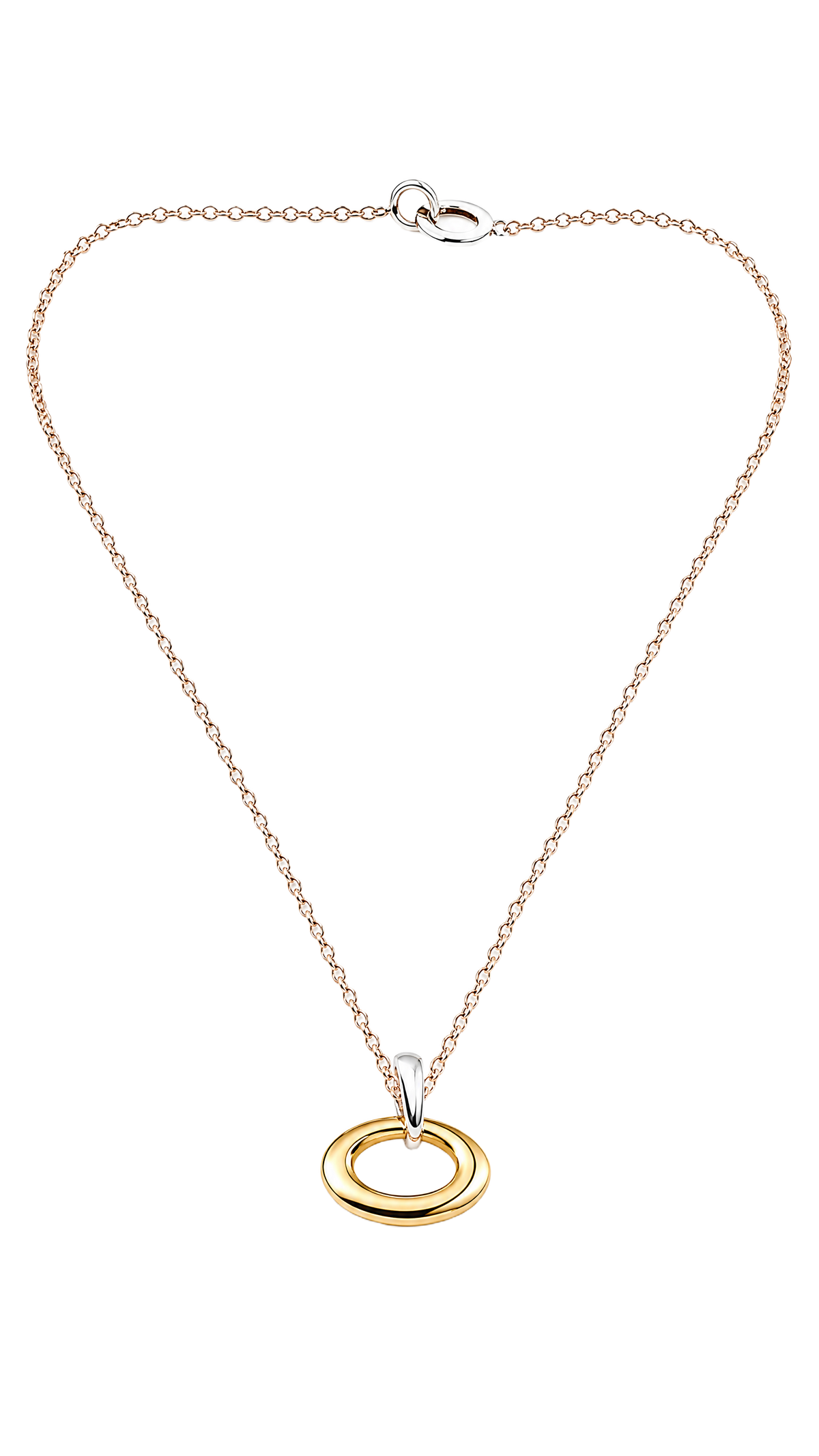 Collana con ciondolo Oro Rosé e Bianco 375/1000 UNOAERRE|bonini-gioielli