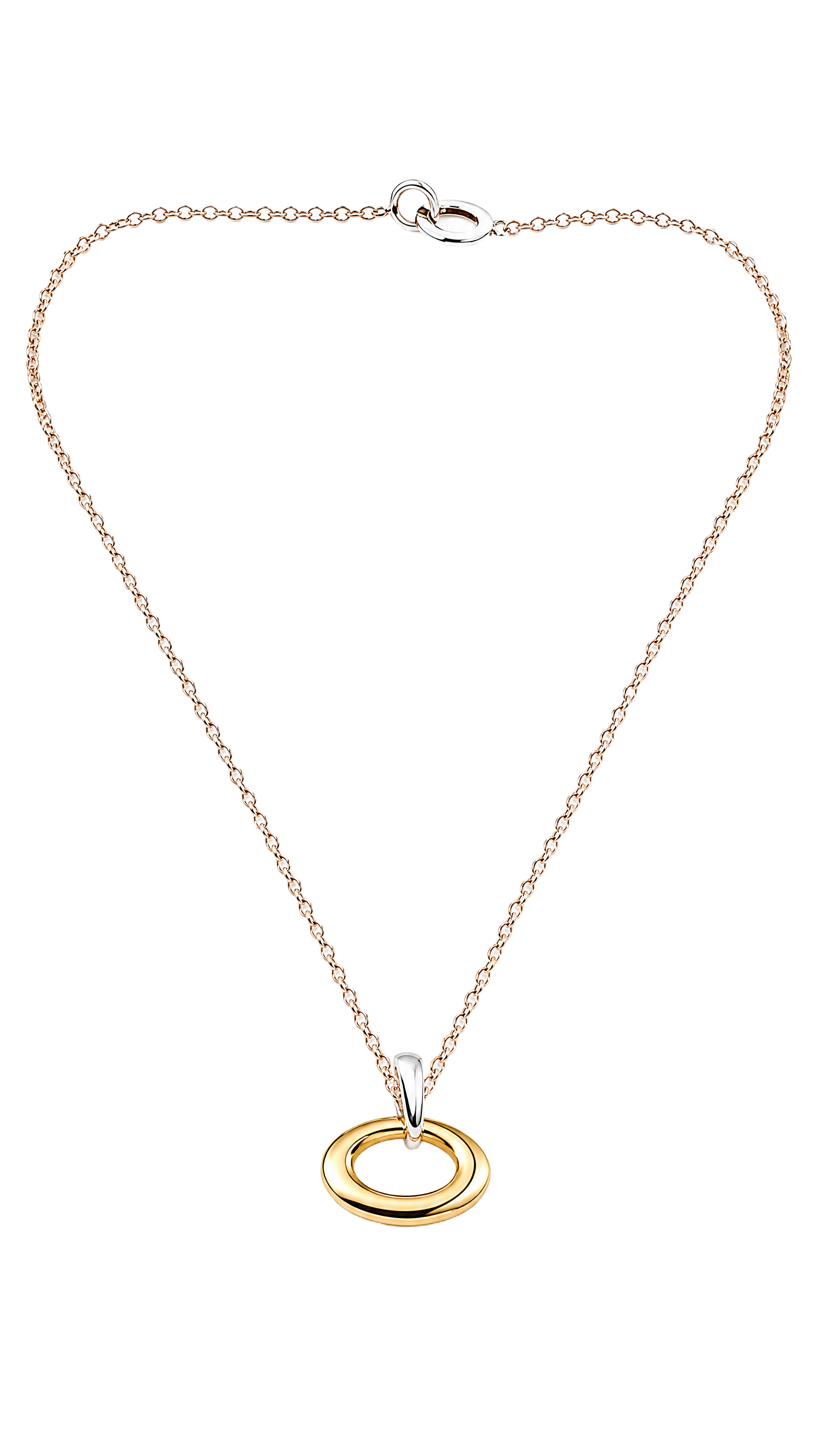 Collana con ciondolo Oro Rosé e Bianco 375/1000 UNOAERRE|bonini-gioielli