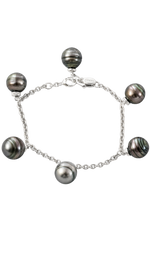 Bracciale Salvini Mambo oro bianco e perle Tahiti|bonini-gioielli