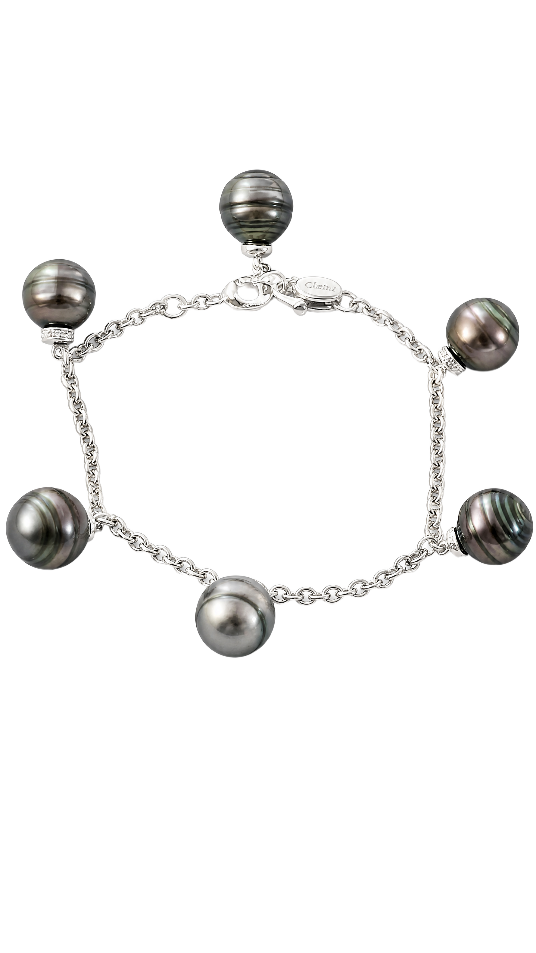 Bracciale Salvini Mambo oro bianco e perle Tahiti|bonini-gioielli