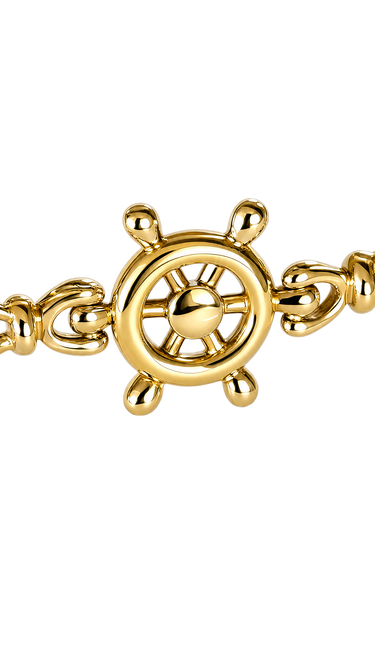 Bracciale Uomo Oro Giallo, acciaio con timone UNOAERRE|bonini-gioielli