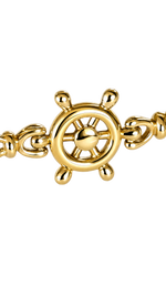 Bracciale Uomo Oro Giallo, acciaio con timone UNOAERRE|bonini-gioielli