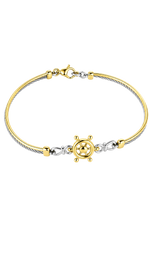 Bracciale Uomo Oro Giallo, acciaio con timone UNOAERRE|bonini-gioielli
