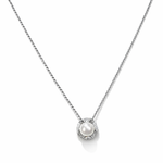 Collana oro bianco con Perla e Diamanti SALVINI|bonini-gioielli