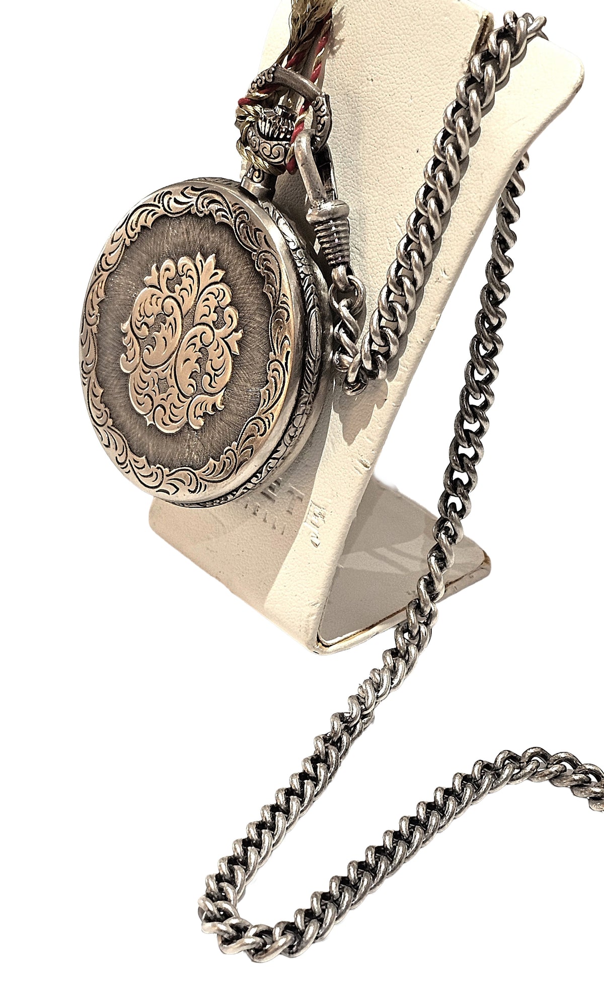 Orologio da tasca meccanico acciaio PERSEO con catena|bonini-gioielli