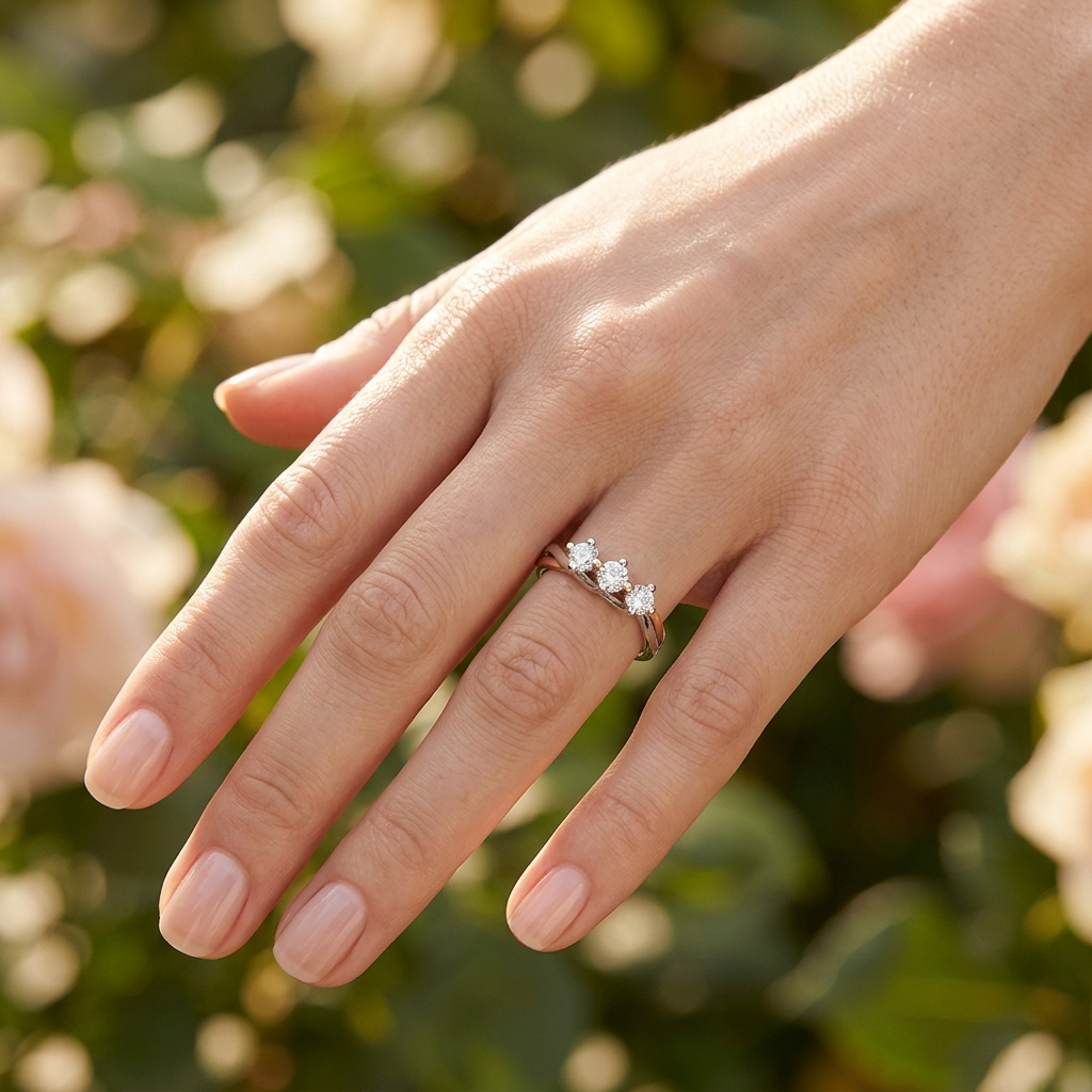 Anello oro Trilogy bicolore Diamanti ct 0.30 COMETE ANB 2578|bonini-gioielli