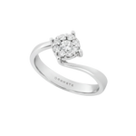Anello oro bianco Rose di Diamante ANB 2758 COMETE|bonini-gioielli