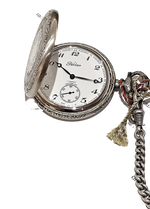 Orologio da tasca meccanico acciaio PERSEO con catena|bnini-gioielli