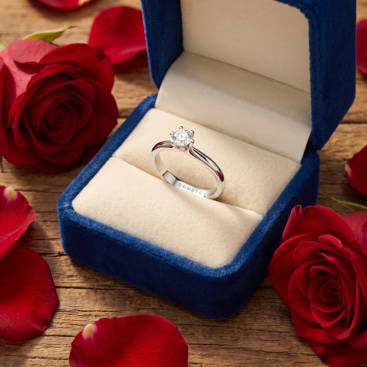 Anello COMETE diamante solitario ct 0,21|bonini-gioielli