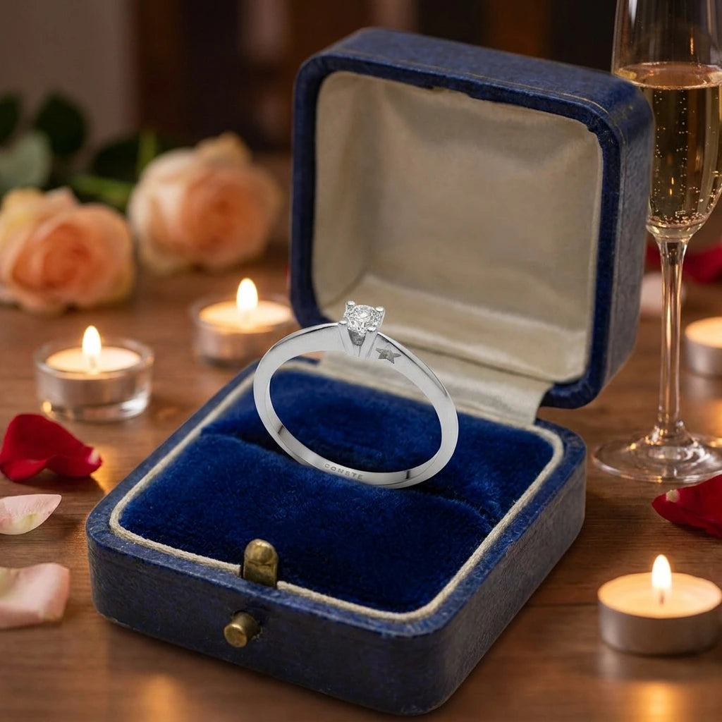 Anello di Fidanzamento Diamante COMETE Stella |bonini-gioielli