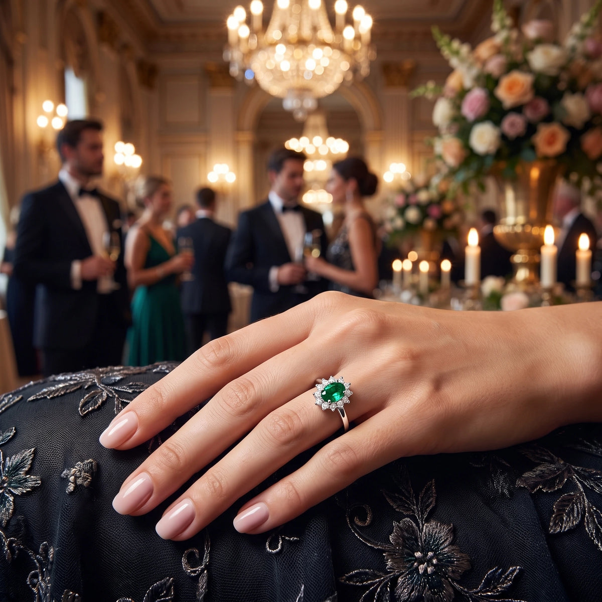 Anello smeraldo e diamanti COMETE ANB 2750 S2|bonini-gioielli