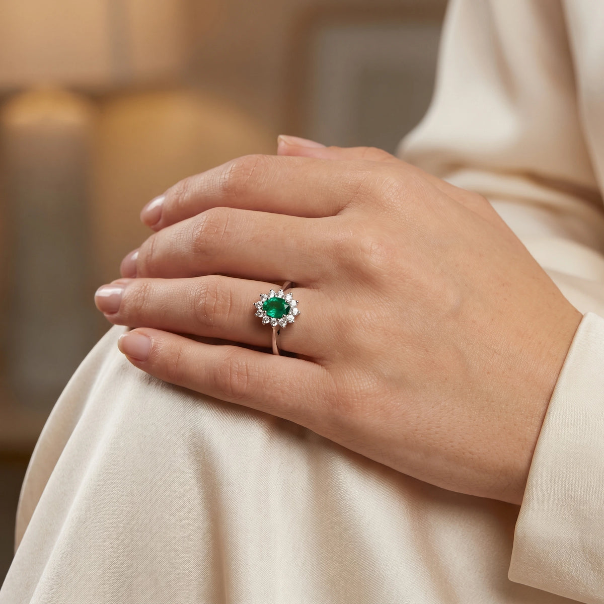 Anello smeraldo e diamanti COMETE ANB 2750 S3|bonini-gioielli