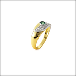 Anello oro giallo con smeraldo e diamanti UNOAERRE|bonini-gioielli