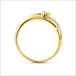 Anello oro giallo con smeraldo e diamanti UNOAERRE|bonini-gioielli