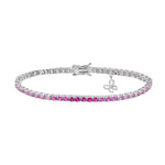 Bracciale Tennis cristalli rosa degradé in argento COMETE BRA 169|bonini-gioielli
