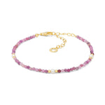 bracciale argento dorato rubini e perlin BRA 285 di COMETE GIOIELLI|bonini-gioielli