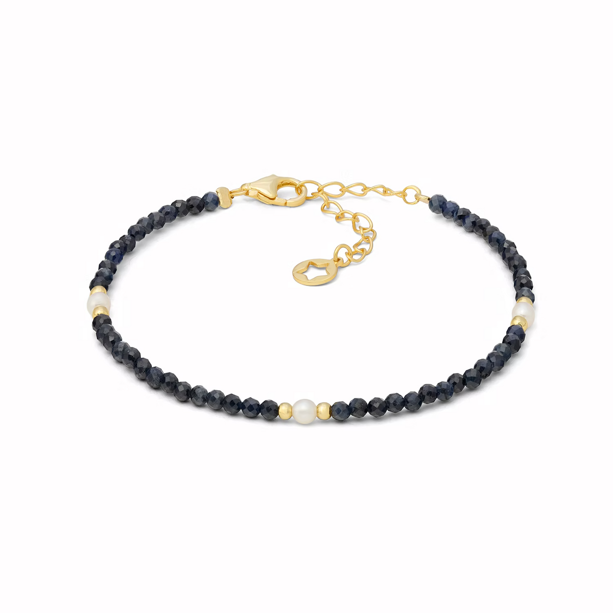 bracciale parure Girocollo argento dorato zaffiri blu perline Gift&Color GLA 287 COMETE|bonini-gioielli