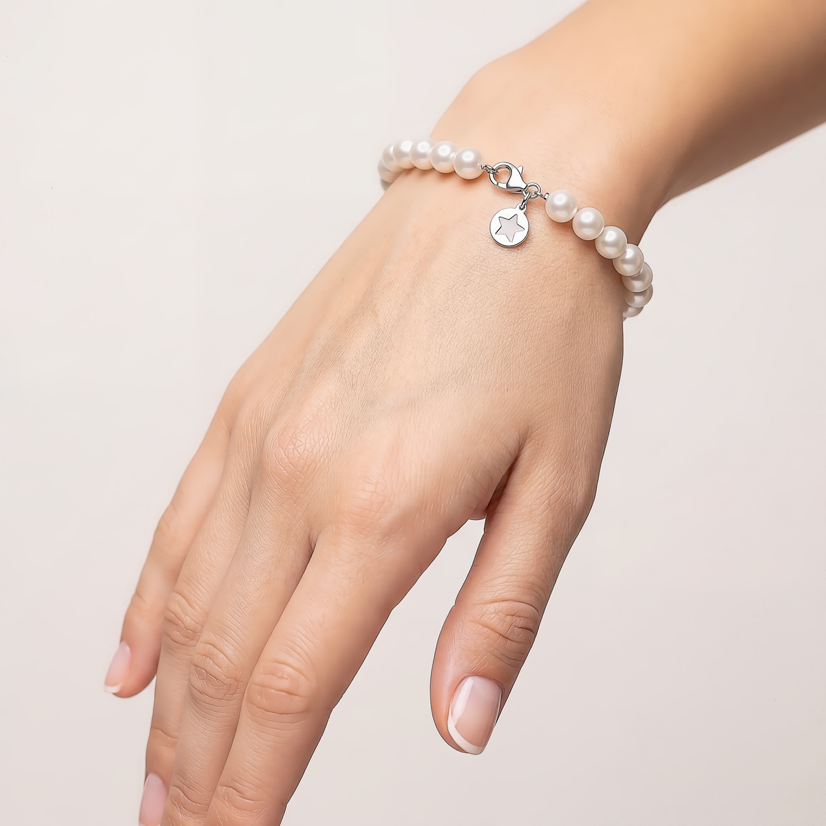 Bracciale perle coltivate COMETE chiusura Oro Bianco BRQ 110S|bonini-gioielli