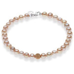 Bracciale perle rosa coltivate COMETE con dettaglio Oro Rosé BRQ 361|bonini-gioielli
