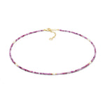 Girocollo argento dorato rubini e perline Gift & Color GLA 291 COMETE|bonini-gioielli