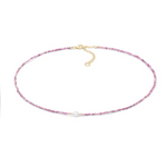 Girocollo argento dorato, rubino e perla Gift & Colour GLA 301 COMETE|bonini-gioielli