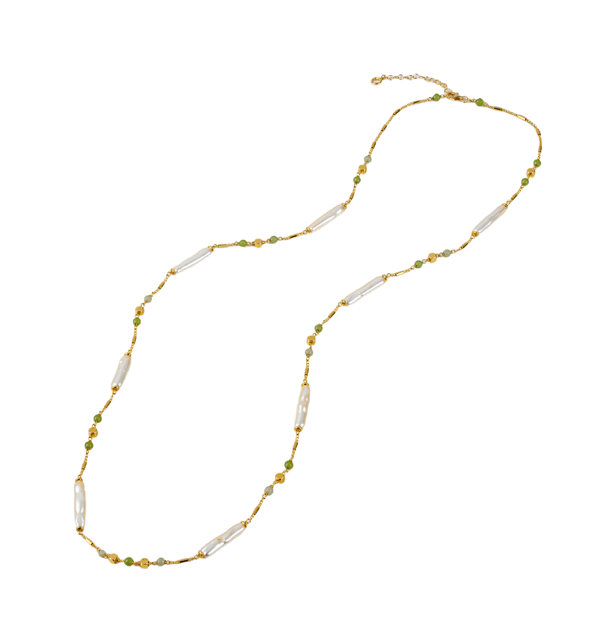 Collana lunga argento dorato perle lunghe Aura GLA 309 COMETE GIOIELLI-parure|bonini-gioielli