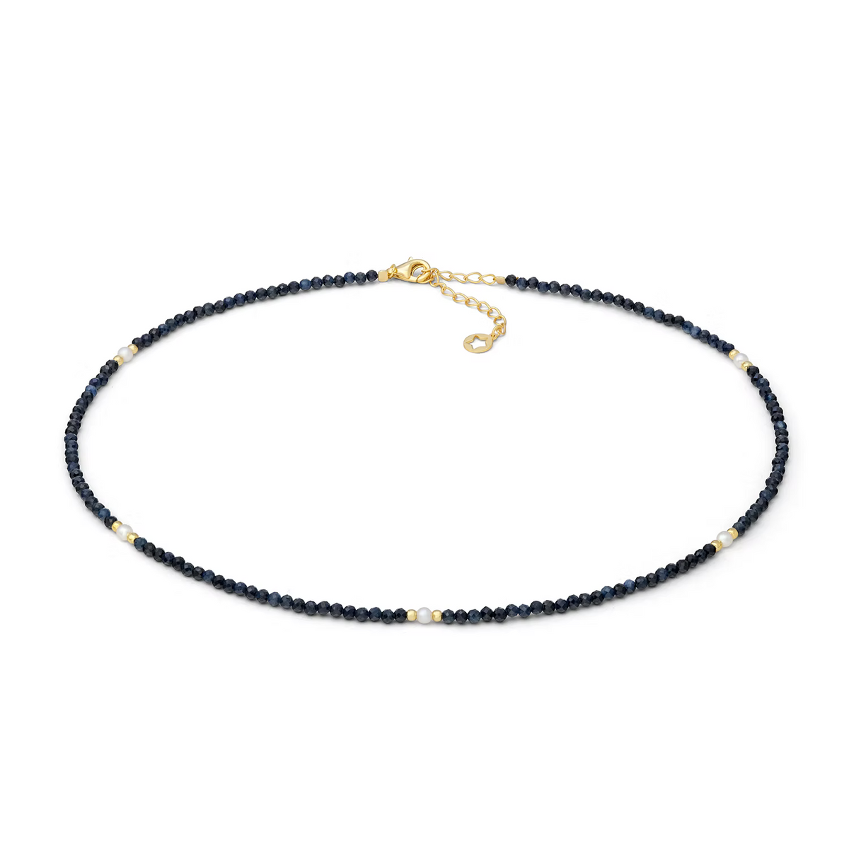 Girocollo argento dorato zaffiri blu perline Gift&Color GLA 287 COMETE|bonini-gioielli
