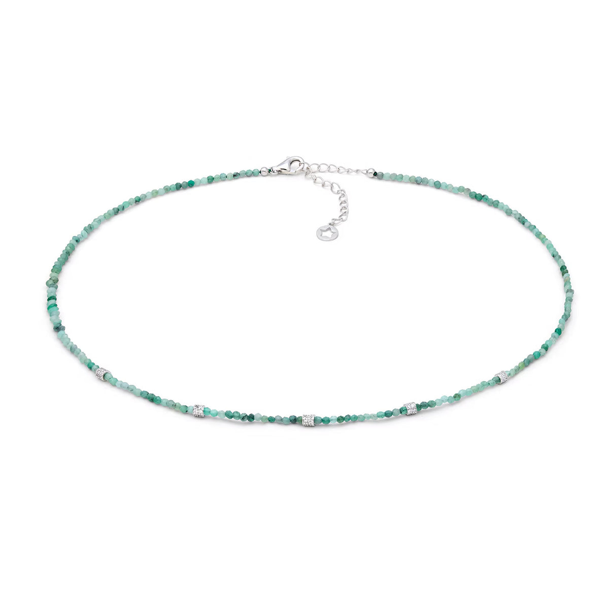 Girocollo  e bracciale argento, smeraldi e zirconi Gift & Color GLA 295 COMETE|bonini-gioielli