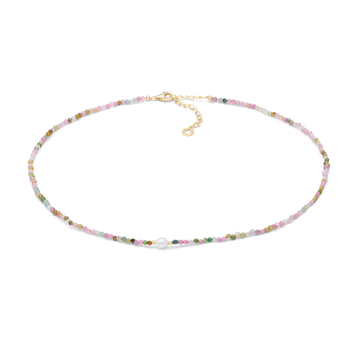 Girocollo argento dorato, tormaline e perla Gift&Colour GLA 299 COMETE|bonini-gioielli