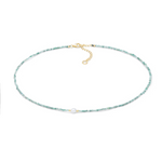 Girocollo argento dorato, smeraldi e perla Gift & Color GLA 300 COMETE|bonini-gioielli