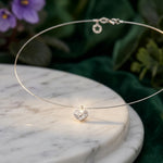 Girocollo Nude oro bianco 375/1000 e diamante KGLB 1428 COMETE|bonini-gioielli