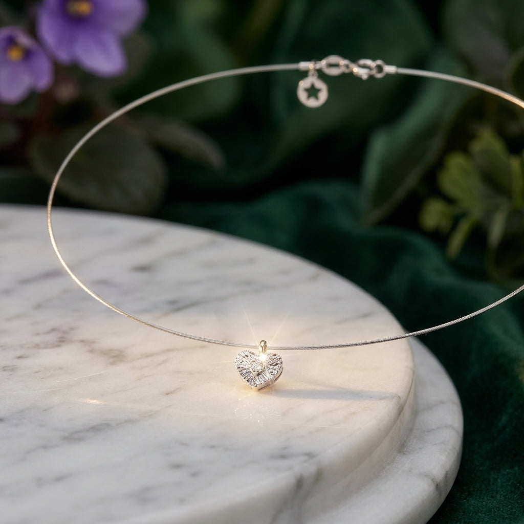 Girocollo Nude oro bianco 375/1000 e diamante KGLB 1428 COMETE|bonini-gioielli